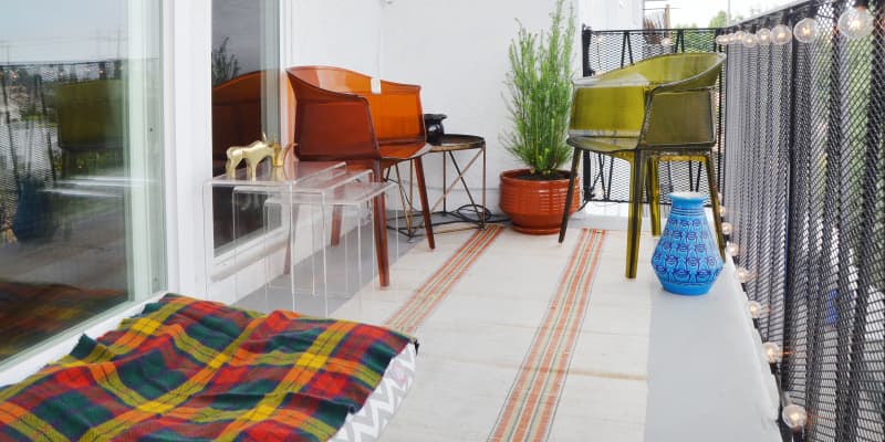 Beach condo balcony shop furniture